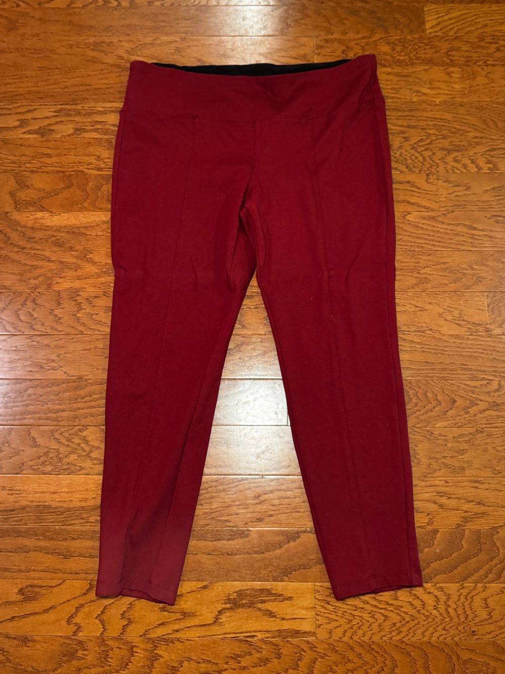 Style & Co Women’s Plus XXL Burgundy Ponte Knit Pull-On Ankle Leggings Pants